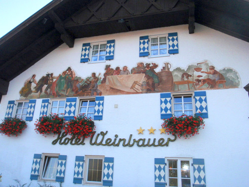 The other side of Hotel Weinbauer.